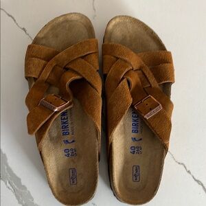 Brown Suede Birkenstock Sandals size 40